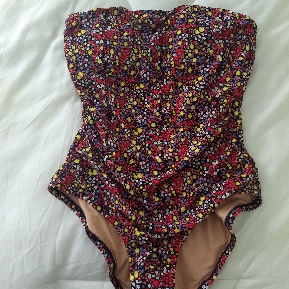 J. Crew floral one piece bathing suit